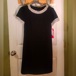 NWT Betsey Johnson Black Sheath Dress Size 8